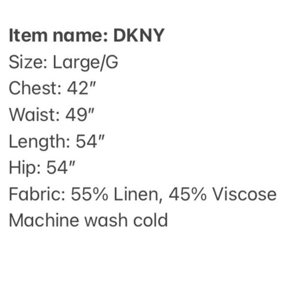 DKNY Women's Linen Panelled V-Neck Midi Dress Peach Sz: Large Beach Costal - Picture 15 of 15